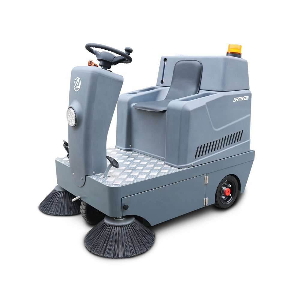 industrial floor cleaning machines electric ride on vacuum sweeper